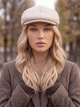 Женский кепи, кепка хулиганка Hector Cashmere кашемировая бежевая - изображение 2