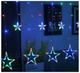 LED гирлянда штора 12 фигурок 3x1м 220В 8 режимов мультиколор для декора интерьера Звезды SQ-27417 - изображение 3