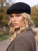 Женский кепи, кепка хулиганка Hector Cashmere кашемировая черная - изображение 1