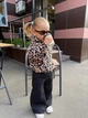 Детский костюм для девочки с леопардовым принтом LEO Mrou 86 см коричневый - изображение 2