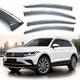 Дефлектори вікон вітровики Benke для Volkswagen Tiguan 2017- Europe (Хром Молдинг Нержавіюча сталь 3D) BVWTG1723-W/S - изображение 1