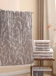 Полотенце муслиновое банное Malloory Home Веточки 70*140 см Коричневое - изображение 5