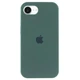 Чехол Fiji Silicone Case для Apple iPhone 16e бампер накладка Soft Touch с микрофиброй Pine Green - изображение 1