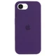 Чехол Fiji Silicone Case для Apple iPhone 16e бампер накладка Soft Touch с микрофиброй Amethyst - изображение 1