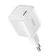 Сетевое зарядное устройство Baseus GaN5S GaN PD 20W / 3A Type-C с быстрой зарядкой для Apple / Xiaomi White - изображение 1
