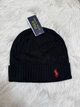 Шапка Polo Ralph Lauren Унісекс Чорного Кольору (червоний логотип) в'язана - ONE SIZE (444-uzx-8on) - зображення 2