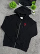 Кофта Зіп Худі Ami Paris на замку Чорний S (AMI-ZIP-HOODIE-BL-S) - зображення 2