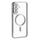 Чехол с защитой корпуса 360 Premium FIBRA TPU Chrome with MagSafe case Samsung S26 с Защитой Камеры Silver - изображение 2