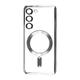 Чехол с защитой корпуса 360 Premium FIBRA TPU Chrome with MagSafe case Samsung S21FE с Защитой Камеры Silver - изображение 1