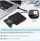 Зовнішній USB 3.0 DVD CD Тонкий оптичний привід для читання компакт дисків плеєр ДВД Програвач - зображення 3