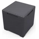 Садовый ящик-столик Keter Vigo Storage Box 37х37х37 см под ротанг, графитовый - изображение 3