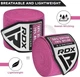 Бинты боксерские RDX Hand Wraps детские для фиксации кисти розовые 2.5 м - изображение 4