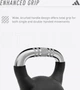 Гиря Adidas Kettlebell 4 кг чугун черная неопреновая с накаткой для лучшего захвата - изображение 5