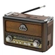 Радіоприймач FM аналоговий портативний Golon RX-BT087 акумуляторний з ліхтариком Bluetooth USB MicroSD 163х105х81мм Brown - зображення 2