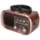 Радиоприемник FM аналоговый портативный Golon RX-BT628 с аккумулятором, Bluetooth, USB, MicroSD, 170х110х90мм Brown - изображение 1