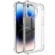 Чехол для Apple iPhone 15 Pro с бронь углами и бортами выше экрана прозрачный с защитой камеры - изображение 1