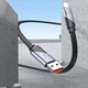 Кабель Hoco U119 Machine USB — Type-C 5A 1.2 м у текстильній оплетці чорний - зображення 4