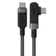 Кабель Acefast C5-03 USB-C — USB-C 100W 2 м кутовий алюмінієвий сплав чорний - зображення 1