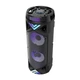 Портативна колонка ZQS6201 25W з караоке, мікрофоном і пультом, чорна - зображення 3