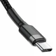 Кабель Baseus Cafule Type-C — Type-C PD 60W 3A 2 м в нейлоновой оплетке - изображение 4