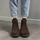 Женские зимние ботинки из натуральной замши ITstyle Коричневый 38 24.5 см (031-АМ) - изображение 7