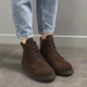 Женские зимние ботинки из натуральной замши ITstyle Коричневый 38 24.5 см (031-АМ) - изображение 9