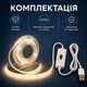 Світлодіодна LED COB стрічка 5 метрів з датчиком-сканером USB на помах руки, білий теплий, світильник з регулюванням яскравості, 3000K - зображення 2