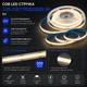 Світлодіодна LED COB стрічка 5 метрів з датчиком-сканером USB на помах руки, білий теплий, світильник з регулюванням яскравості, 3000K - зображення 5