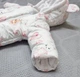 Дитячий зимовий комбінезон на 0-3 міс. 68-74см з плащівки - з вушками ведмедика. Ніжний зайчик - зображення 7