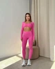 Спортивный женский костюм SV (рашгард с длинным рукавом + леггинсы с пуш-ап ефектом) Crop Top + Leggings Premium XS-S Розовый (M79PinkS) - изображение 7
