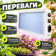 LED фитолампа для растений 30 Вт 312 светодиодов полного спектра с режимами Veg/Bloom IP65 подвесной светильник 415×200×40 мм для комнатного огорода - изображение 2