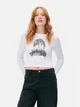 Топ Primark білий з принтом GINYZ632 L - зображення 1