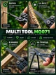 Мультитул Multi Tool MQ071 28 в 1, універсальний багатофункціональний кишеньковий мультиінструмент, складаний туристичний ніж з плоскогубцями, кусачками, пилкою, ножицями, викрутками, 11 бітами, 2 лезами та чохлом 548854527 - зображення 13