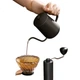 Чайник JD Original Pour-Over з тонким носиком, для домашнього використання, підвісне вухо, кава ручного приготування, ємність з нержавіючої сталі 304, антипригарне покриття, зоряно-чорний, 600 мл - изображение 3