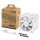 Вентилятор ASUS TUF GAMING TR120 Thunder Light White з захистом від листя, 3 ARGB-вентилятори, ШІМ-регулятор температури та регулювання швидкості, двошаровий світлодіодний масив, товщина панелі 28 мм - зображення 4
