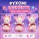 Набір флокованих фігурок Сім'я зайчиків 4 шт зі знімним одягом, рухомі фігурки 9–10 см, 3+ - зображення 5