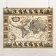 Постер Стародавня карта Землі, Earth Ancient Map, географія, історія, інтер'єрний декор, A0 86×106 см (id3028) - зображення 1