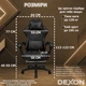 Игровое кресло с широким сиденьем DEXON RD-6017 с подставкой для ног из экокожи, Чёрное - изображение 7