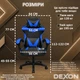 Игровое кресло с широким сиденьем DEXON RD-6017 из экокожи, Синее - изображение 9