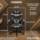 Игровое кресло с широким сиденьем DEXON RD-6017 из экокожи, Серое - изображение 9