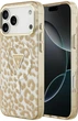 Etui Guess IML Leopard Glitter Triangle Logo MagSafe do iPhone 18 Pro / 17 Pro brązowe (GUE005630) - obraz 1