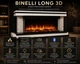 Электрический камин трехсторонний Binelli Long 3D 1500 Вт с порталом, звук потрескивания дров (10081650) - изображение 5