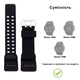 Ремінець для годинника Skmei accessories Ремінець для Skmei 1356/1358/1680BK Black, Каучук, Чорний - зображення 4