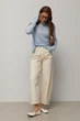 Тонкий напівпрозорий в'язаний джемпер колір блакитний розмір ONE SIZE FL_003528 - зображення 3