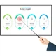 Лазерная указка Deli с выдвижным стержнем для учителя, джойстик Command Stick для классной доски и маркерной доски, емкостный сенсорный наконечник, выдвижная указка, мультимедийная обучающая ручка 3934T, черная. - изображение 1