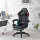 Кресло геймерское Bonro B-144 черное из экокожи с RGB подсветкой и массажной подушкой (125-76-42401046) - изображение 7