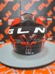 Кросовий мото шолом GLN DOT, розмір S 55-56 см, з окулярами та рукавицями, чорно-червоний колір - зображення 7