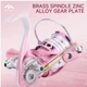 Ультралайтова рибальська котушка 2500S HAUT TON PINK PURPLE, 3+1BB 5.2:1 Max Drag 8Kg - зображення 2
