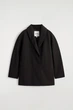 Блейзер жіночий COS shawl-collar wool-blend blazer 1313757001 Eur 40 Темний коричневий - изображение 6