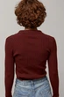 Трикотажна кофта-поло на блискавці LR0339r Бордовый ONE SIZE - изображение 2